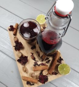Sirop de groseille pays (bissap, hibiscus)